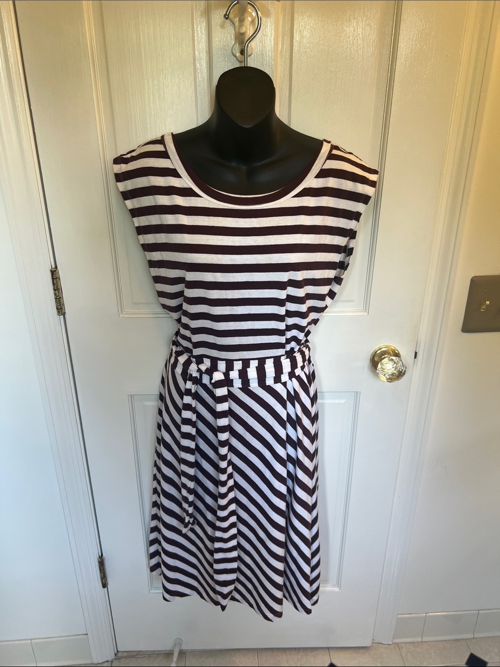Synergy Organic Clothing Striped Sleeveless Midi Dress